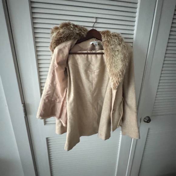 Nine West Winter Suit with Removable Faux Fur Collar - Size 4 - Picture 5 of 6